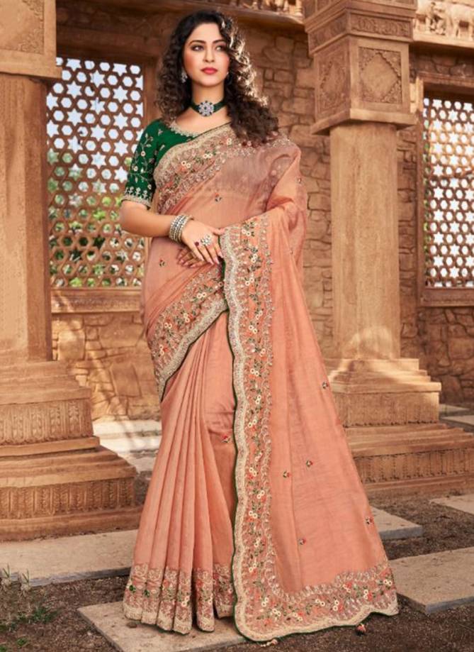 PRERANA Heavy Designer Wedding Wear Net Organza Latest Saree Collection